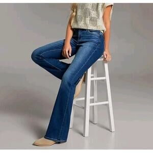 BKE Jeans Women 30 Gabby Curvy Fit Boot Cut High Rise Stretch Denim BGK614R Blue